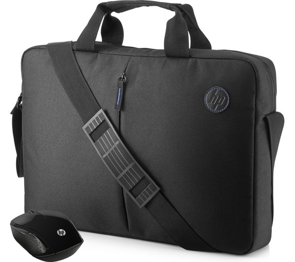 HP Value 15.6" Laptop Case & Wireless Mouse Kit - Black, Black