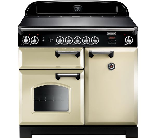 Rangemaster Classic 100 cm Electric Induction Range Cooker - Cream & Chrome, Cream