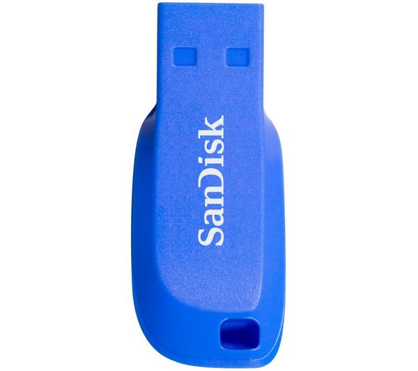 SANDISK Cruzer Blade USB 2.0 Memory Stick - 16 GB, Blue, Blue
