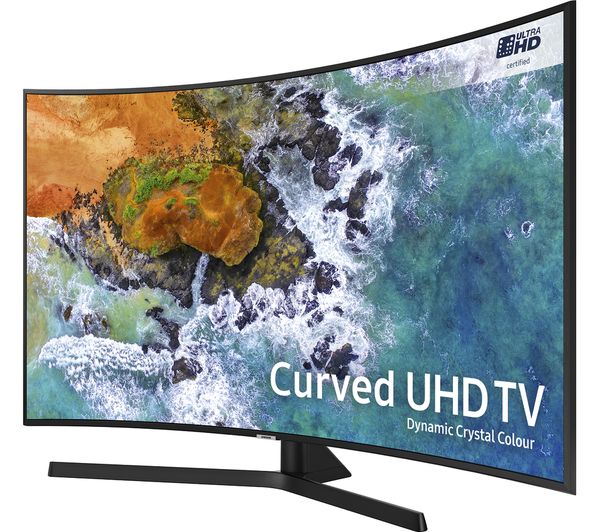 55"  SAMSUNG UE55NU7500 Smart 4K Ultra HD HDR Curved LED TV, Gold