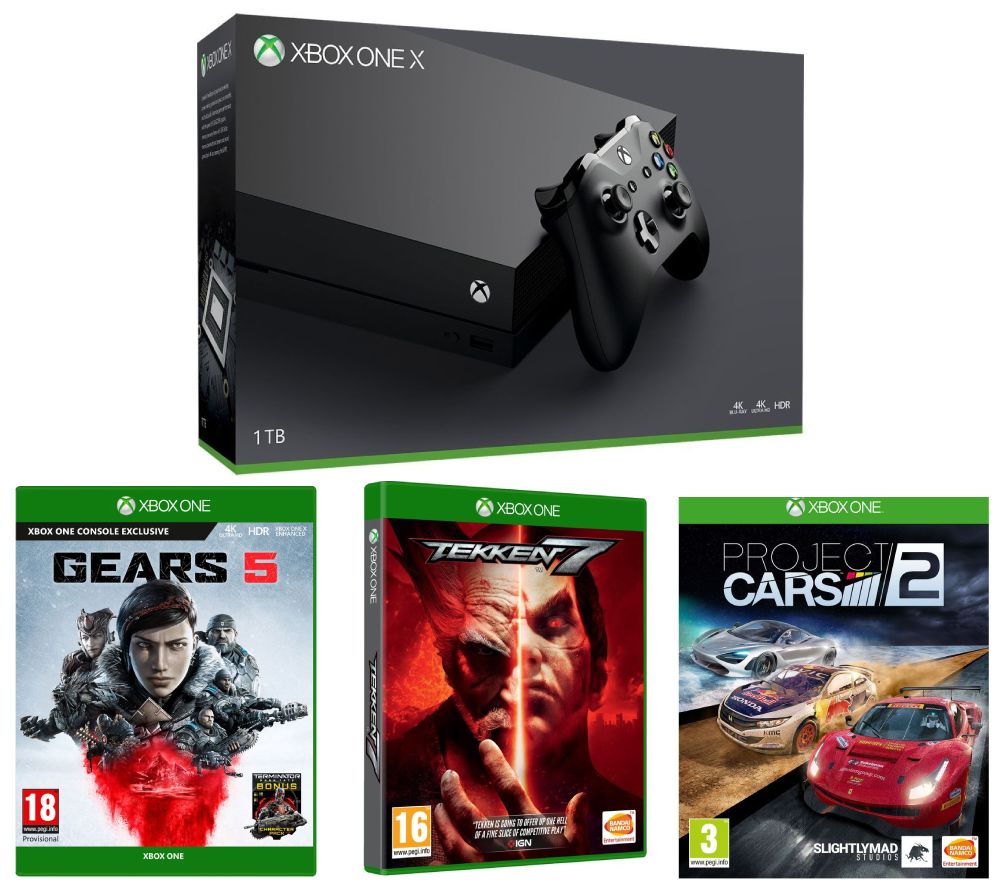 MICROSOFT Xbox One X, Gears 5, Tekken 7 & Project Cars 2 Bundle