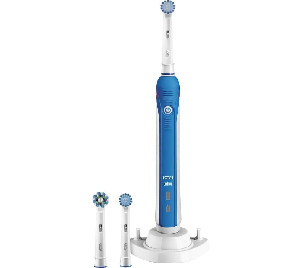 Pro 3000 SensiClean 3D Action Electric Toothbrush - White & Blue, White