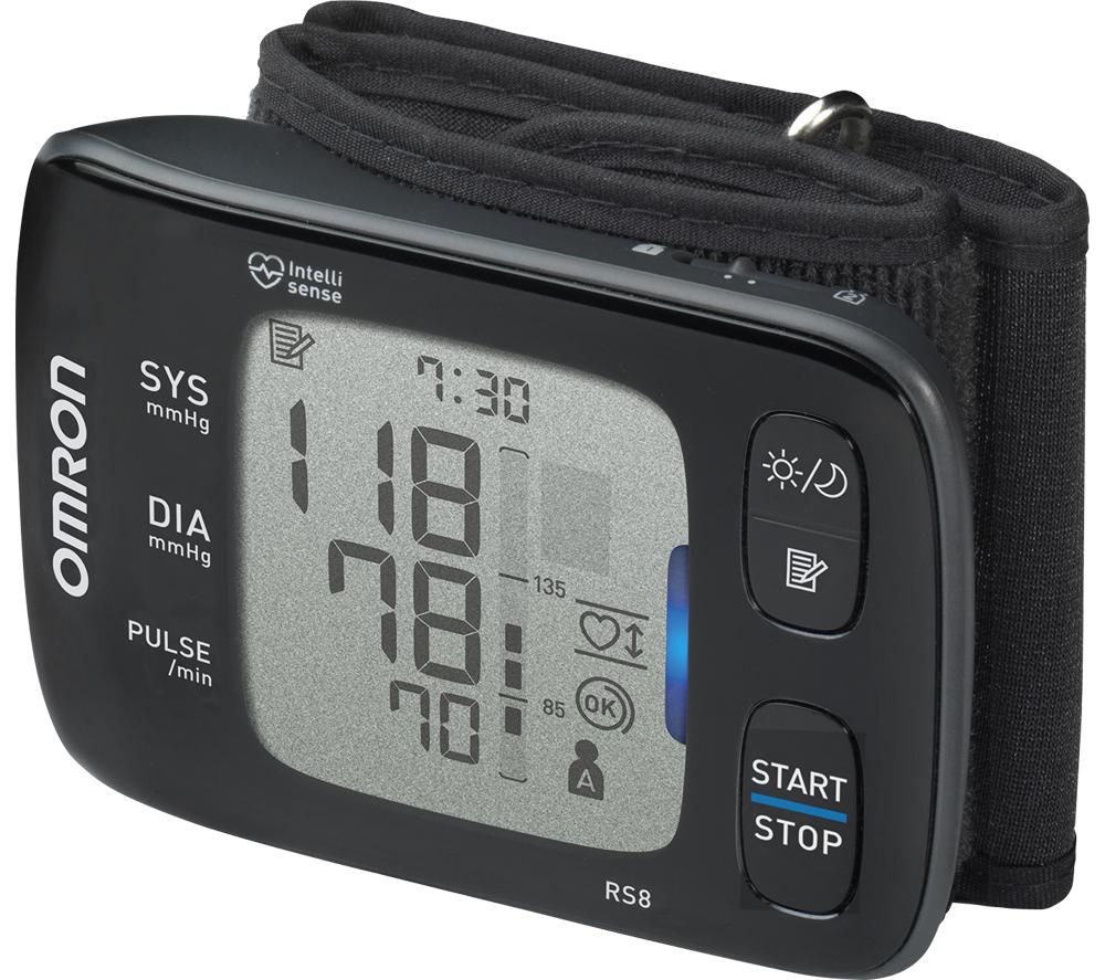 OMRON RS8 Smart Wrist Blood Pressure Monitor - Black, Black