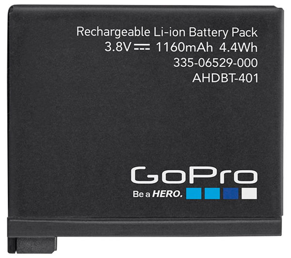 Gopro GP3077 Lithium-ion Rechargeable Camcorder Battery, Black