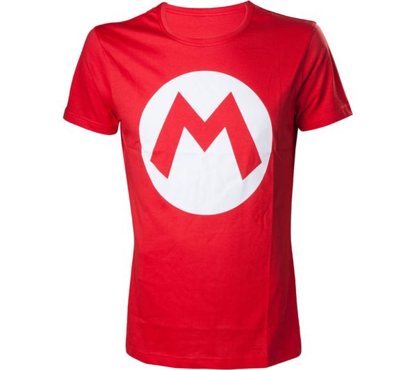 NINTENDO Mario Big M T-Shirt - Large, Red, Red