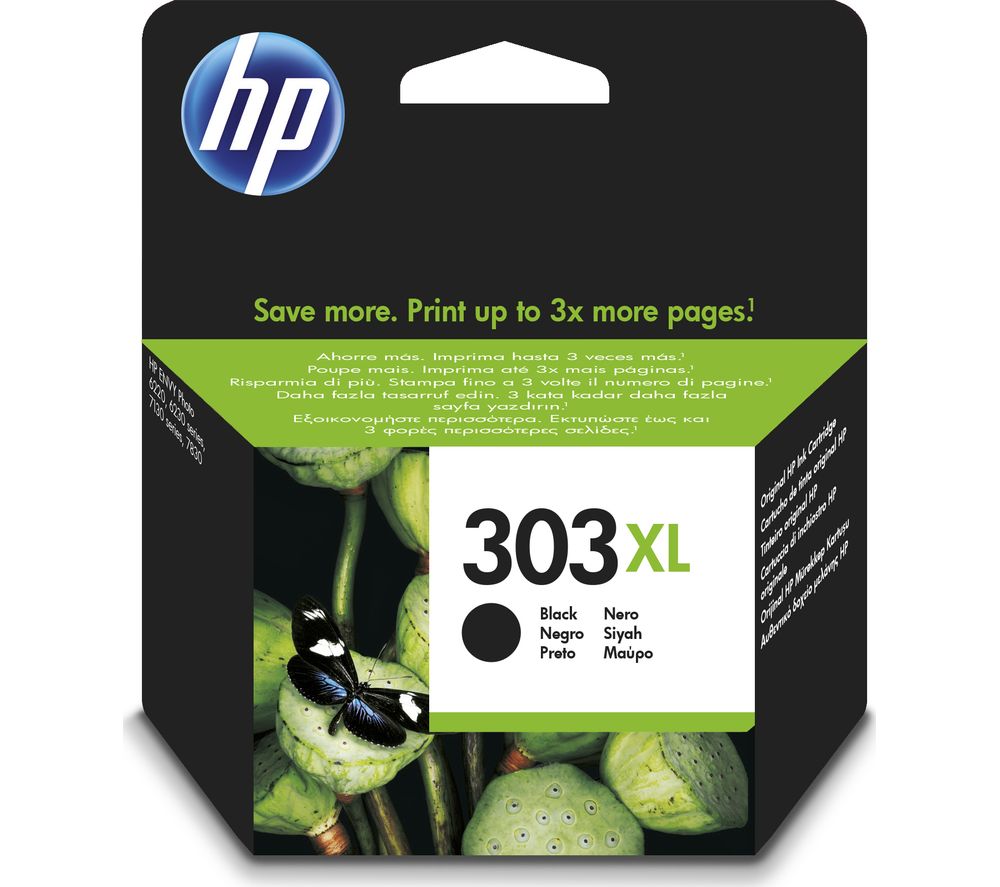 HP 303XL Original Black Ink Cartridge, Black