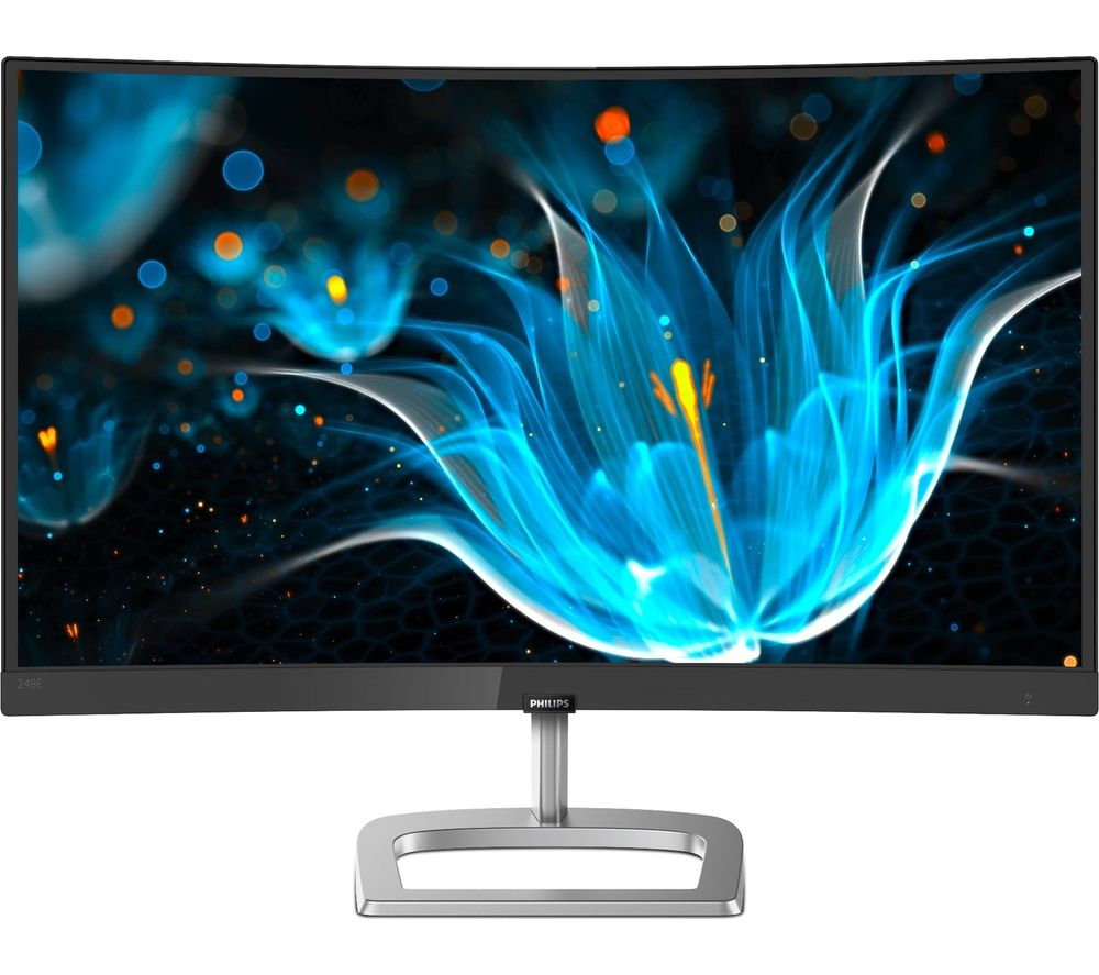 PHILIPS 248E9QHSB Full HD 23.6" Curved LED Monitor - Black, Black