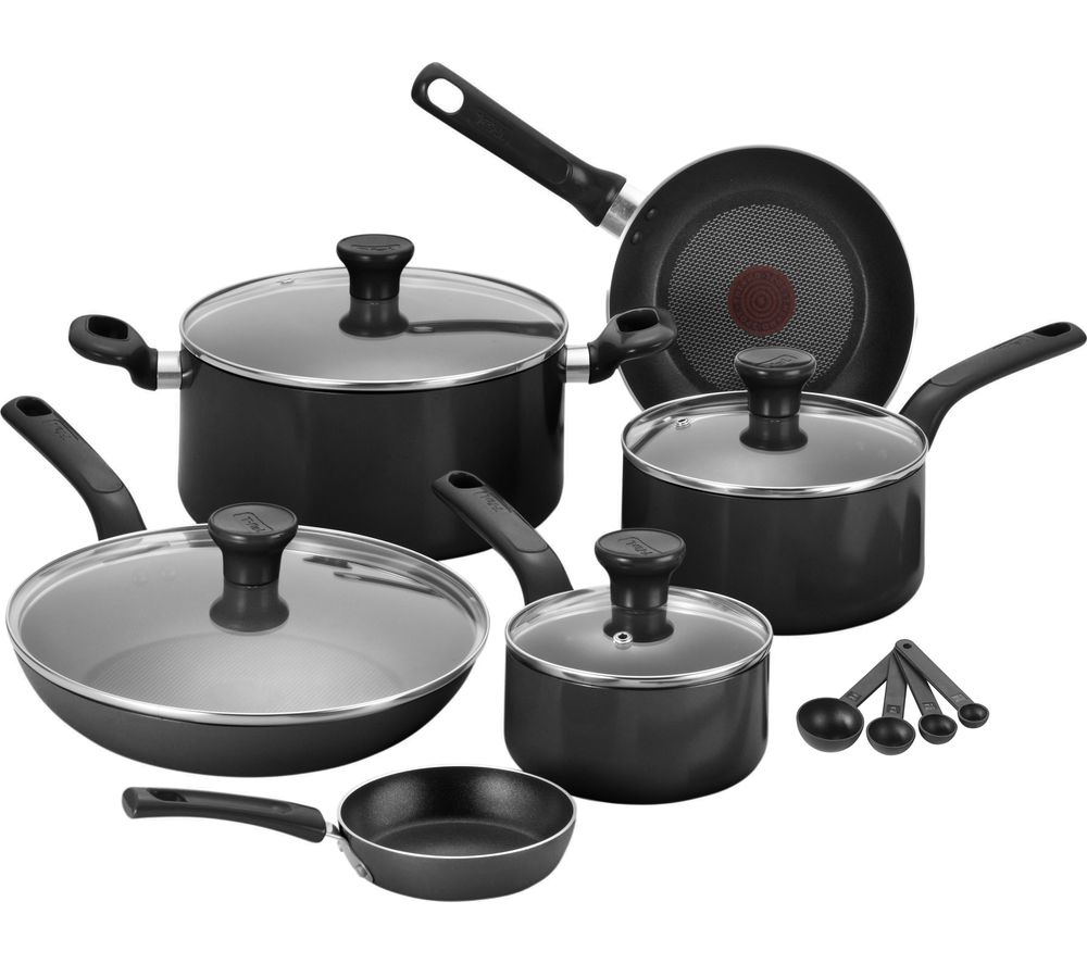 Excite B184S744 7-piece Non-stick Cookware Set - Black, Black