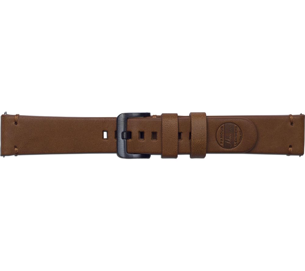 SAMSUNG Essex Classic Leather 20 mm Galaxy Watch Band - Brown, Medium, Brown