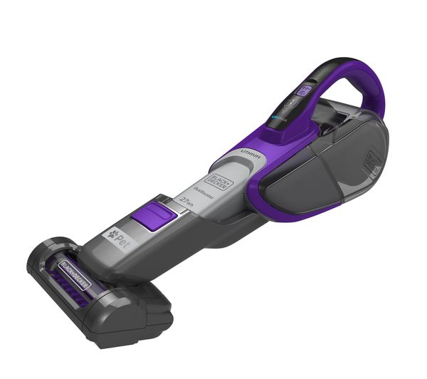 BLACK DECKER DVJ325BFSP-GB Handheld Vacuum Cleaner - Grey & Purple, Black