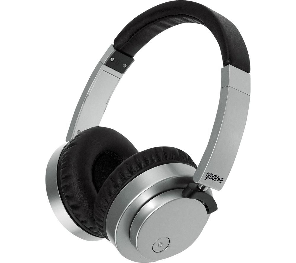 GROOV-E Fusion GV-BT400-SR Wireless Bluetooth Headphones - Silver, Silver