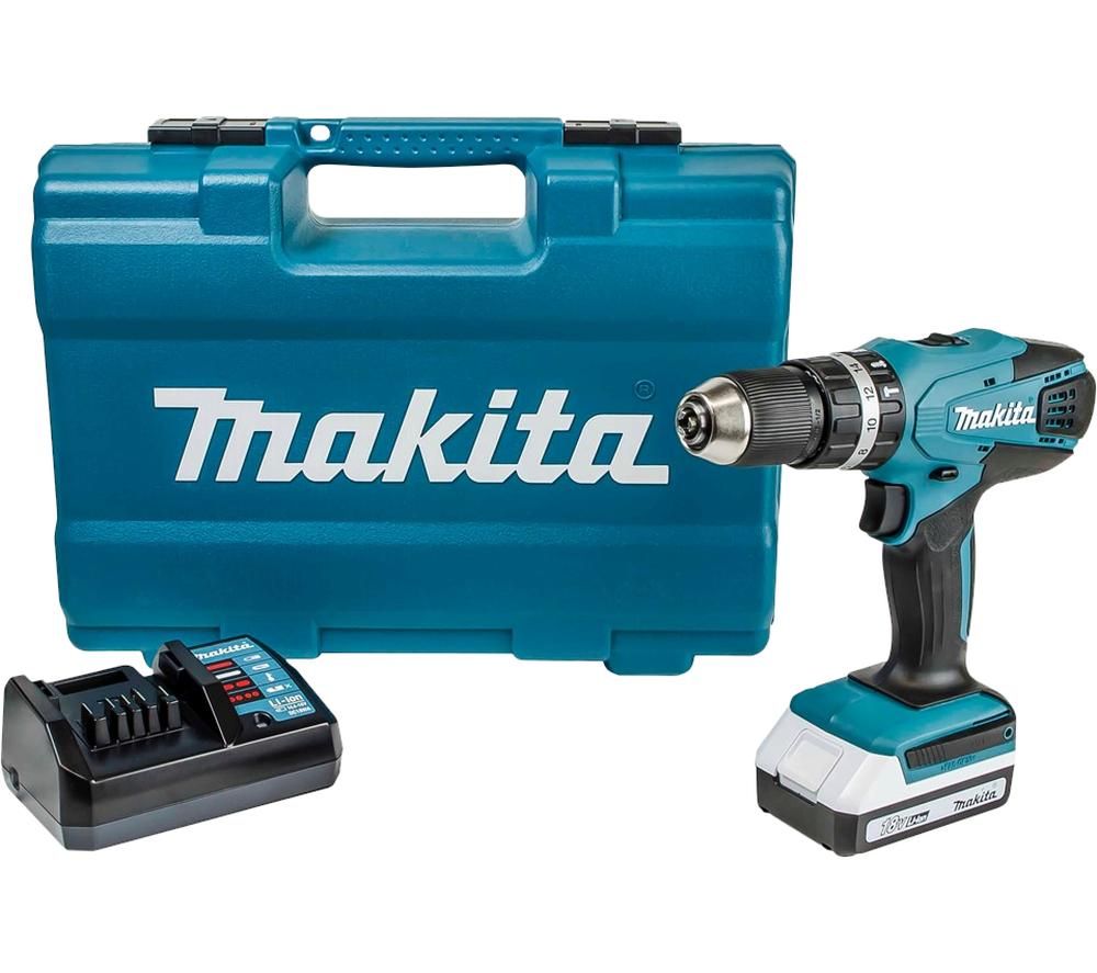 MAKITA G-Series HP457DW 18 V Combi Hammer Drill Driver - Blue & Black, Blue