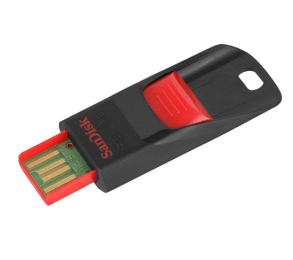 SANDISK Cruzer Edge USB 2.0 Memory Stick - 16 GB, Black, Black
