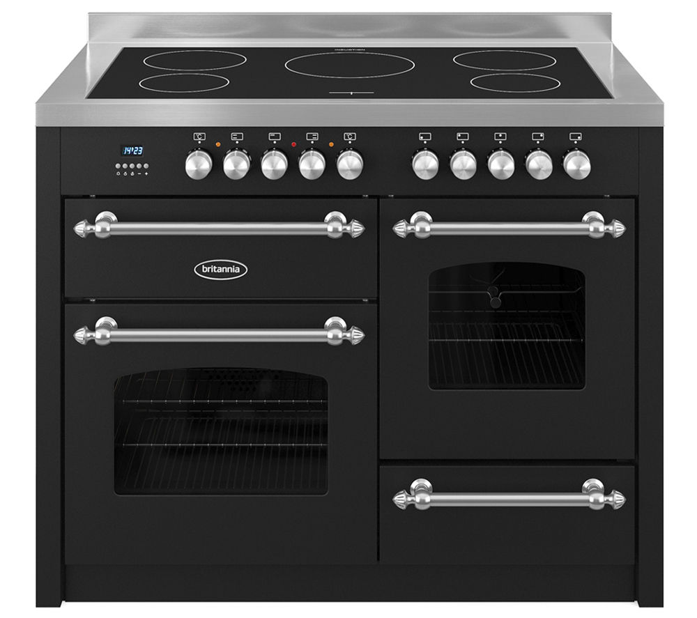 BRITANNIA Fleet 110 RC11XGIFLK Electric Induction Range Cooker - Matte Black & Stainless Steel, Stainless Steel