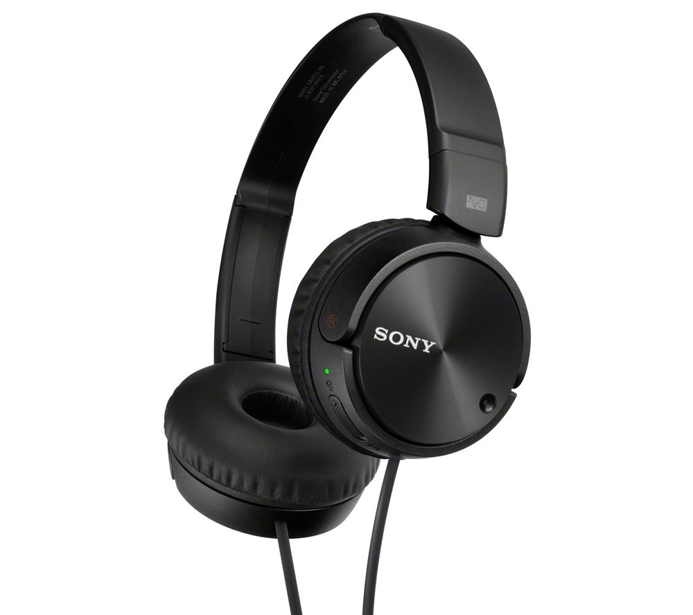 SONY MDR-ZX110NAB Noise-Cancelling Headphones - Black, Black