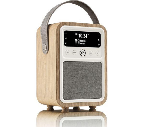 Monty Portable DAB/FM Retro Bluetooth Radio - Oak