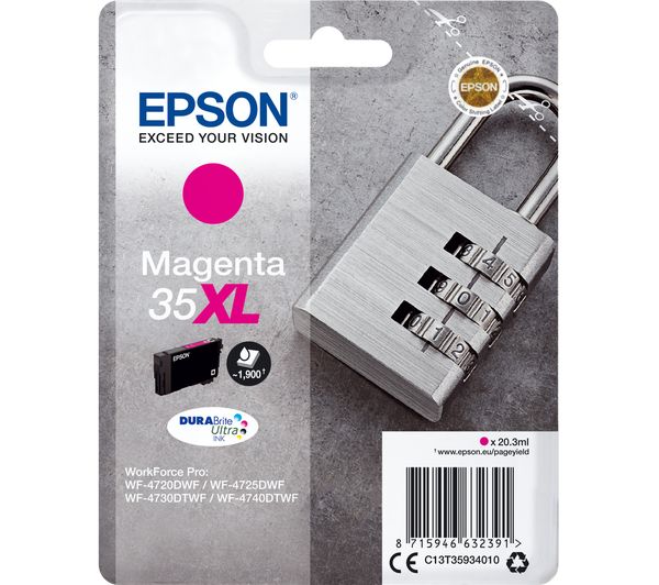 Epson 35 Padlock XL Magenta Ink Cartridge, Magenta
