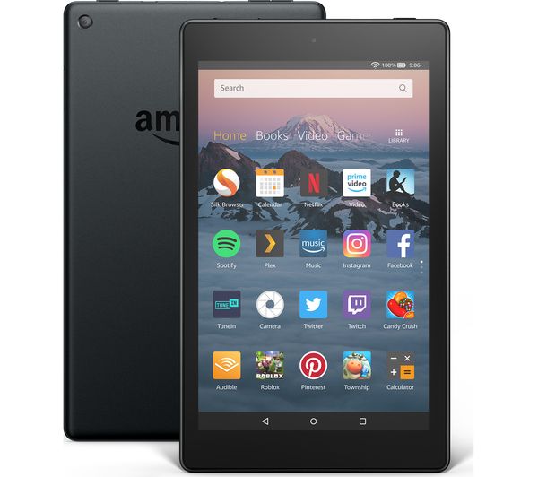 AMAZON Fire HD 8 Tablet (2018) - 16 GB, Black, Black