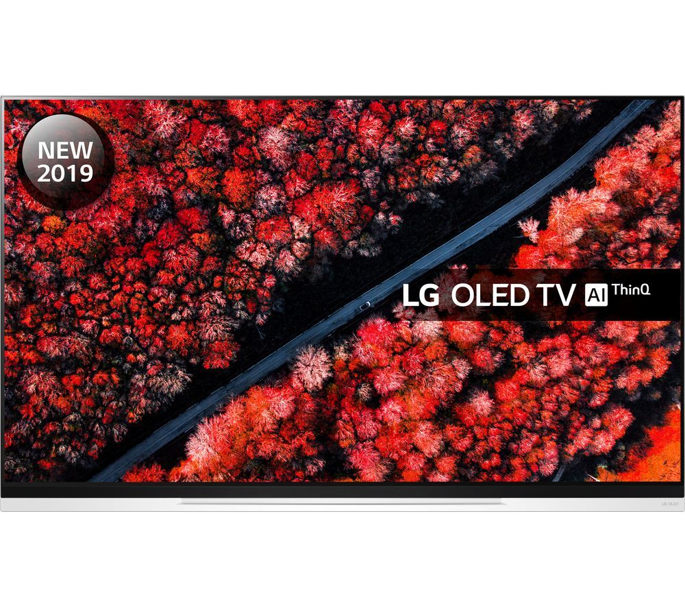 55" LG OLED55E9PLA  Smart 4K Ultra HD HDR OLED TV with Google Assistant, Black