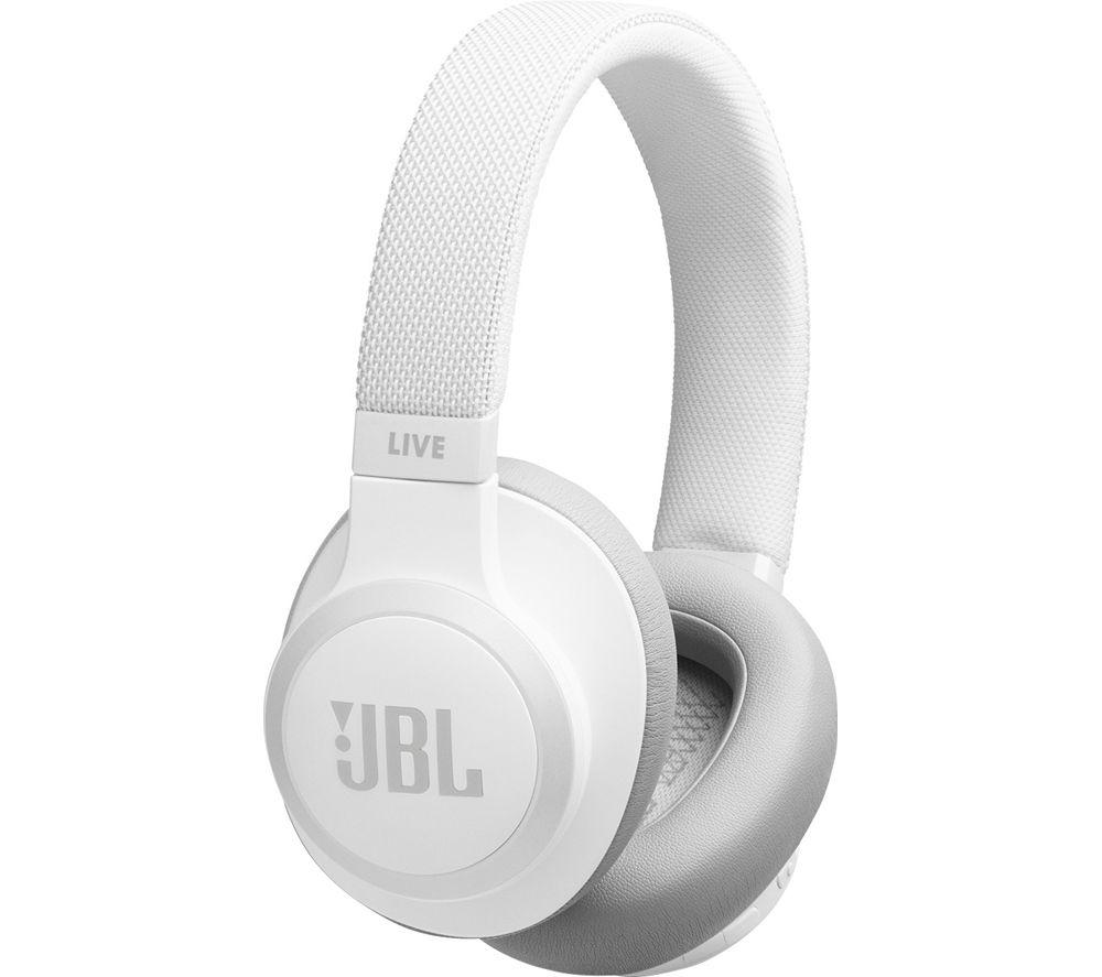 JBL Live 650BTNC Wireless Bluetooth Noise-Cancelling Headphones - White, White