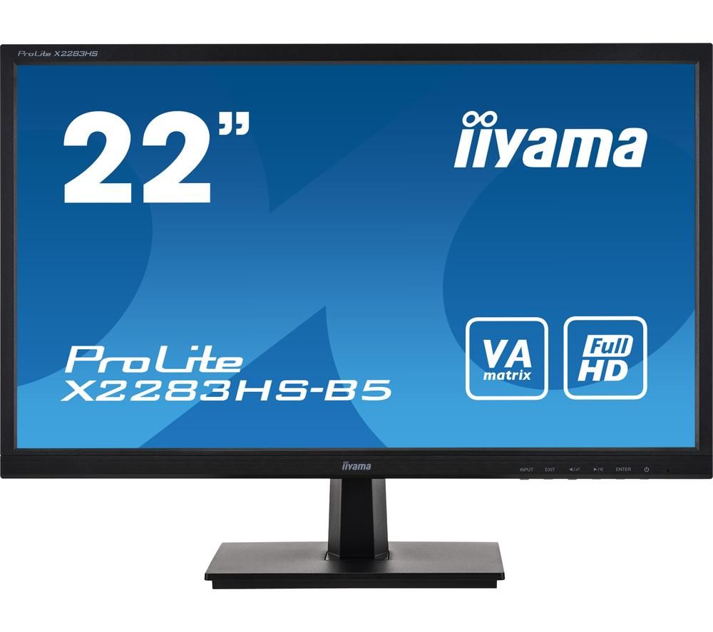IIYAMA ProLite X2283HS-B5 Full HD 22" VA LED Monitor - Black, Black