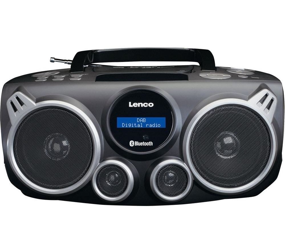 LENCO SCD-685 DAB Bluetooth Boombox - Black, Black