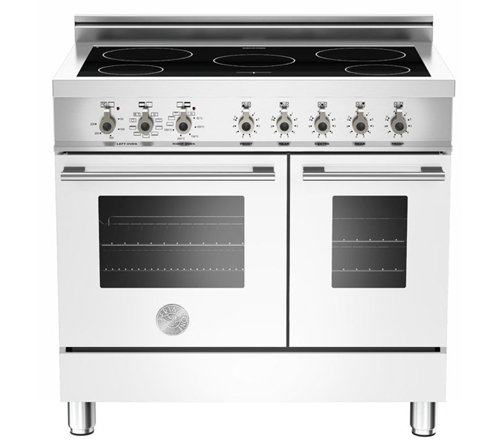 BERTAZZONI Professional 90 W90INDMFEBI Electric Induction Range Cooker - Pure White, White