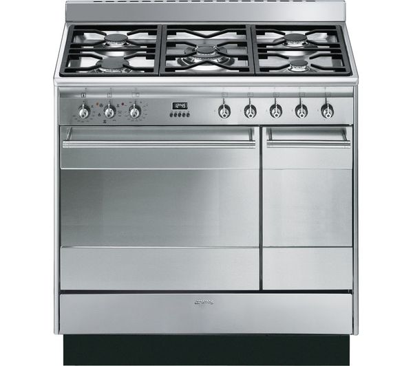 SMEG Concert SUK92MX9 90 cm Dual Fuel Range Cooker - Stainless Steel, Stainless Steel