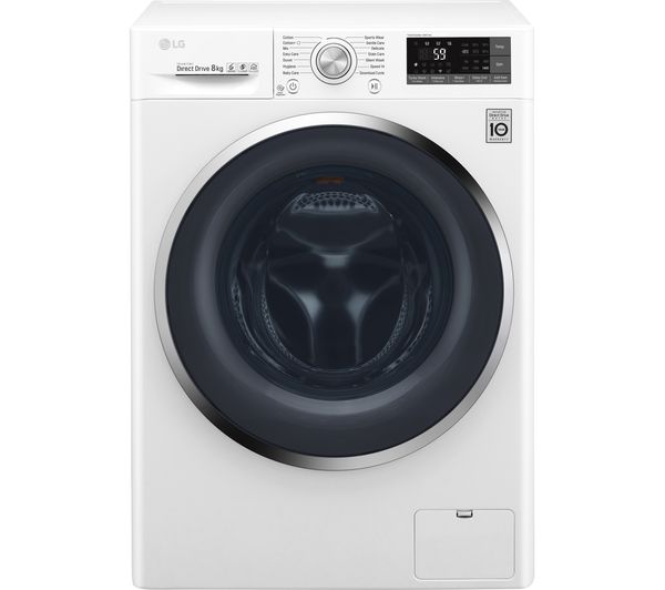 LG Titan FH4U2TDN2W 8 kg 1400 Spin Washing Machine - White, White