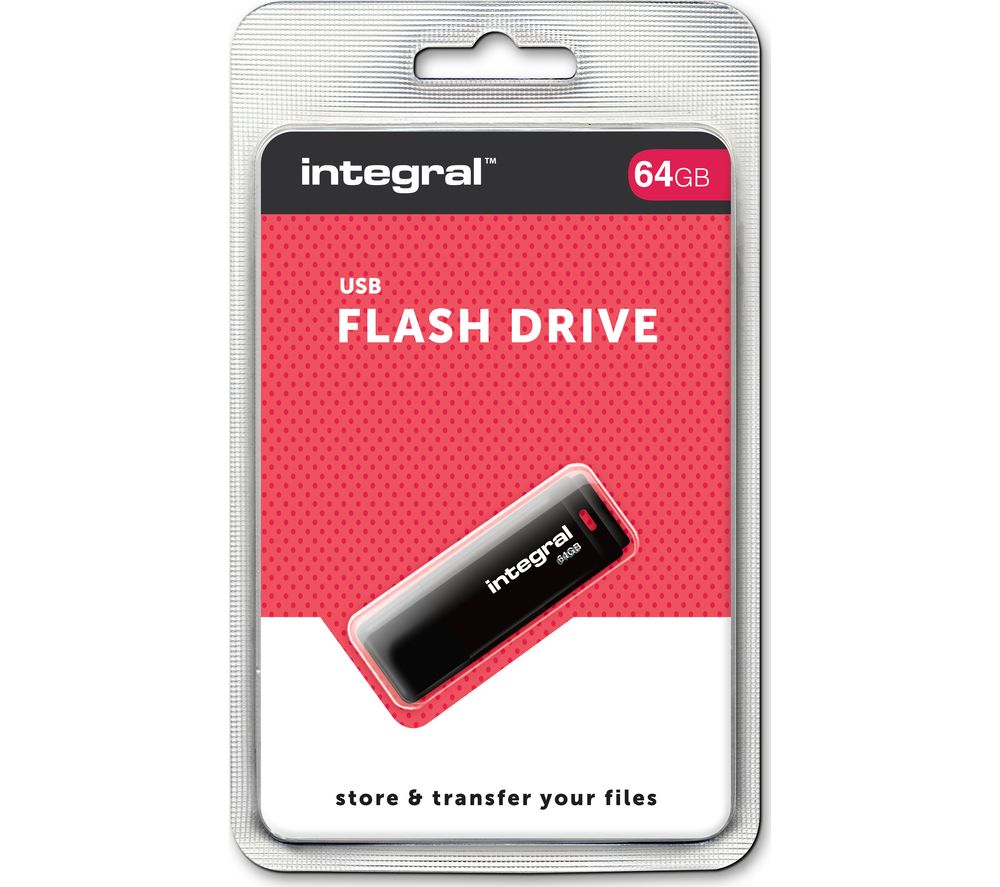 INTEGRAL USB 2.0 Memory Stick - 64 GB, Black