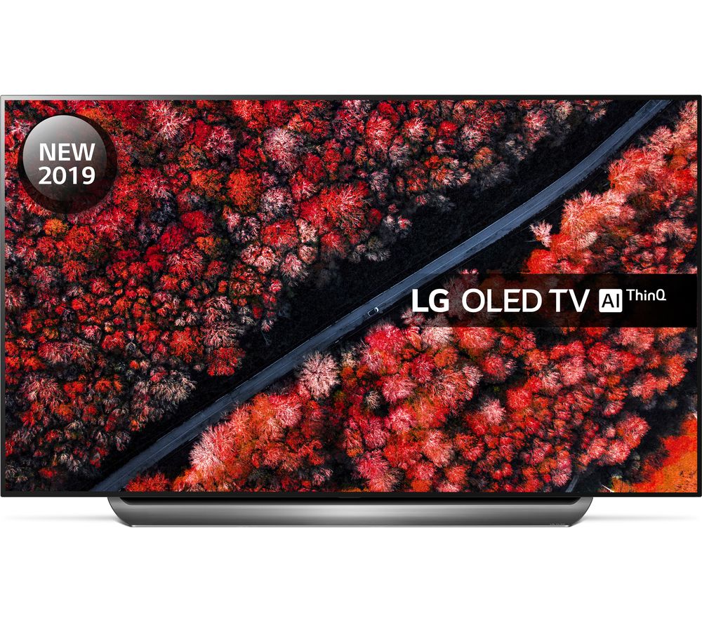 77"  LG OLED77C9PLA  Smart 4K Ultra HD HDR OLED TV, Black