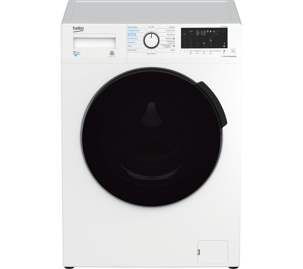 WDB7425R2W Bluetooth 7 kg Washer Dryer - White, White