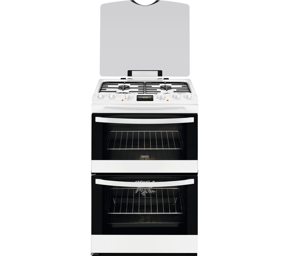 ZANUSSI ZCK68300W 60 cm Dual Fuel Cooker - White, White