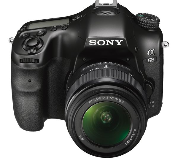 SONY ILCA68K DLSR Camera with f/3.5-5.6 18 - 55 mm Zoom Lens - Black, Black
