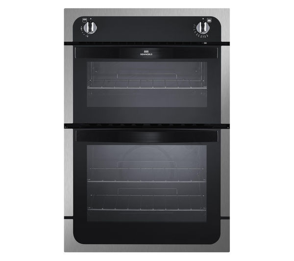 NEW WORLD NW901G Gas Oven - Black & Stainless Steel, Stainless Steel