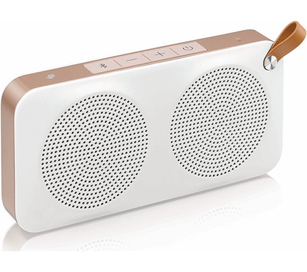 JVC SP-AD60-M Portable Wireless Speaker - White & Gold, White