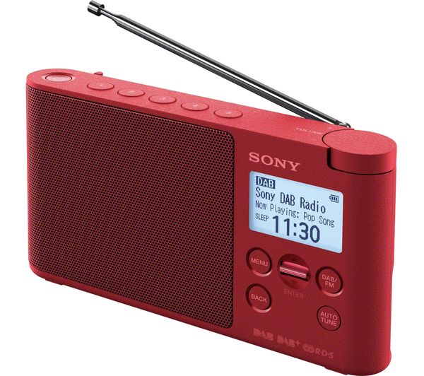 SONY XDR-S41DR Portable DAB Radio - Red, Red
