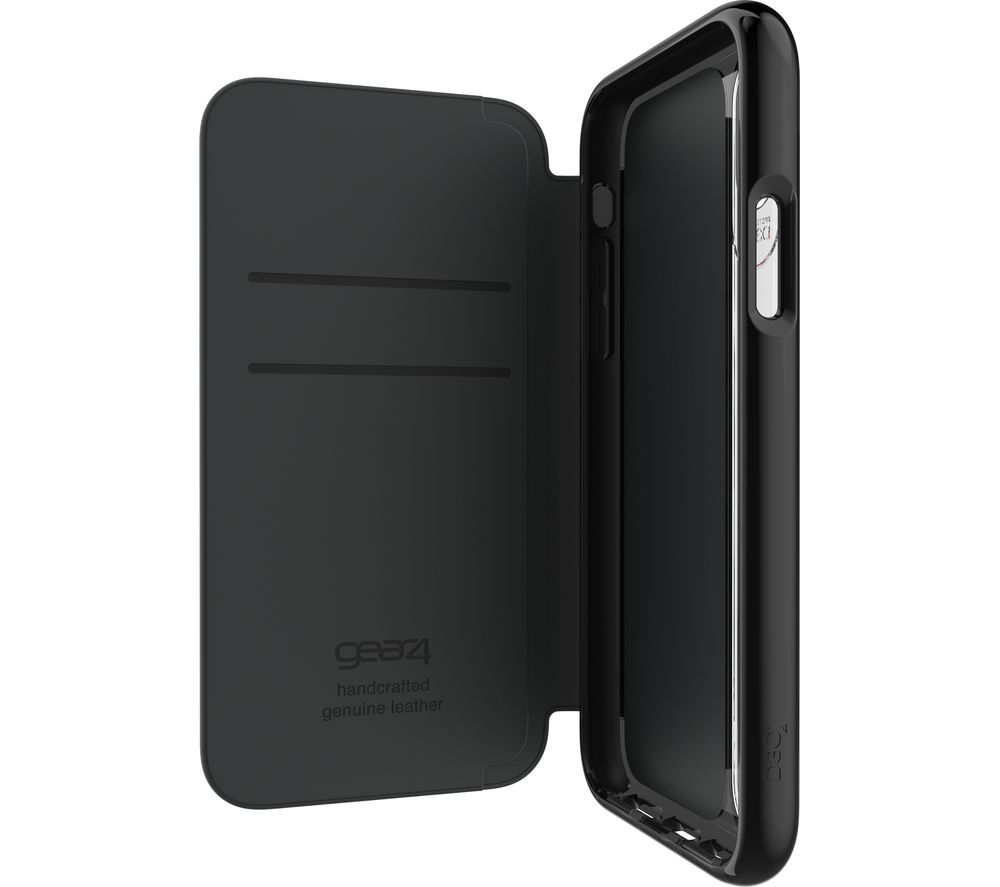 GEAR4 Oxford iPhone XS Max Leather Case - Black, Black