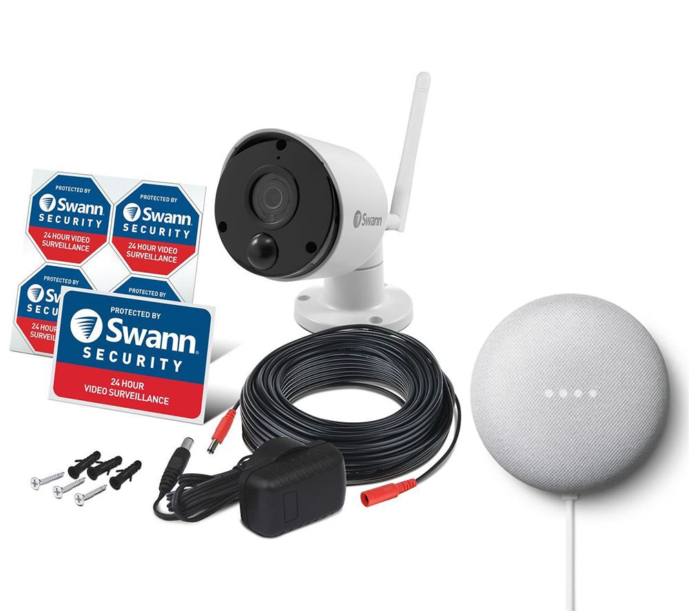 SWANN NVW-490 Full HD 1080p Security Camera & Nest Mini (2nd Gen) Bundle