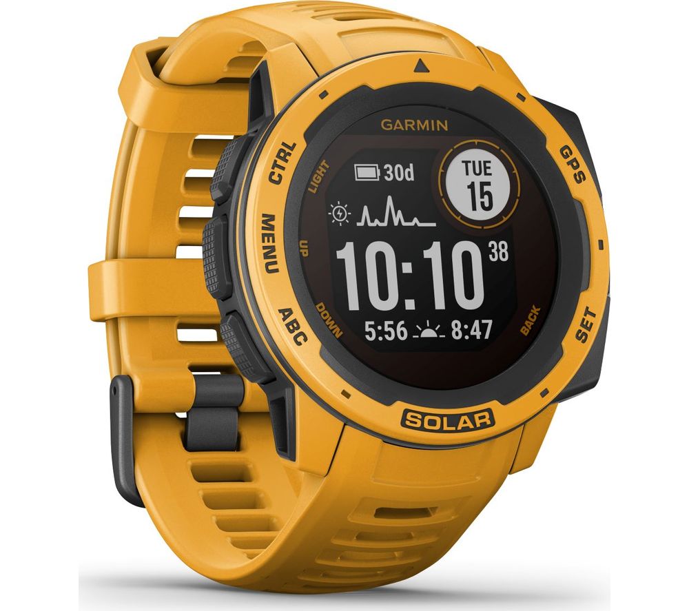 GARMIN Instinct Solar - Yellow, 45 mm, Yellow