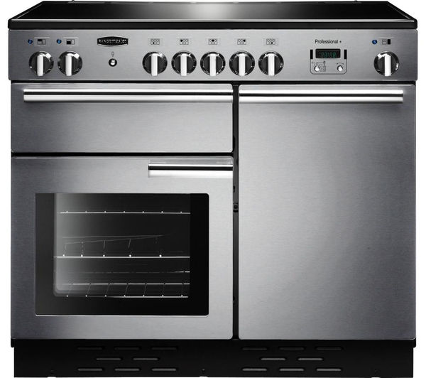 Rangemaster Professional+ 100 Electric Induction Range Cooker - Stainless Steel & Chrome, Stainless Steel