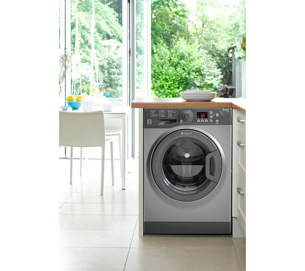 Hotpoint WMFUG742G Smart Washing Machine - Graphite, Graphite