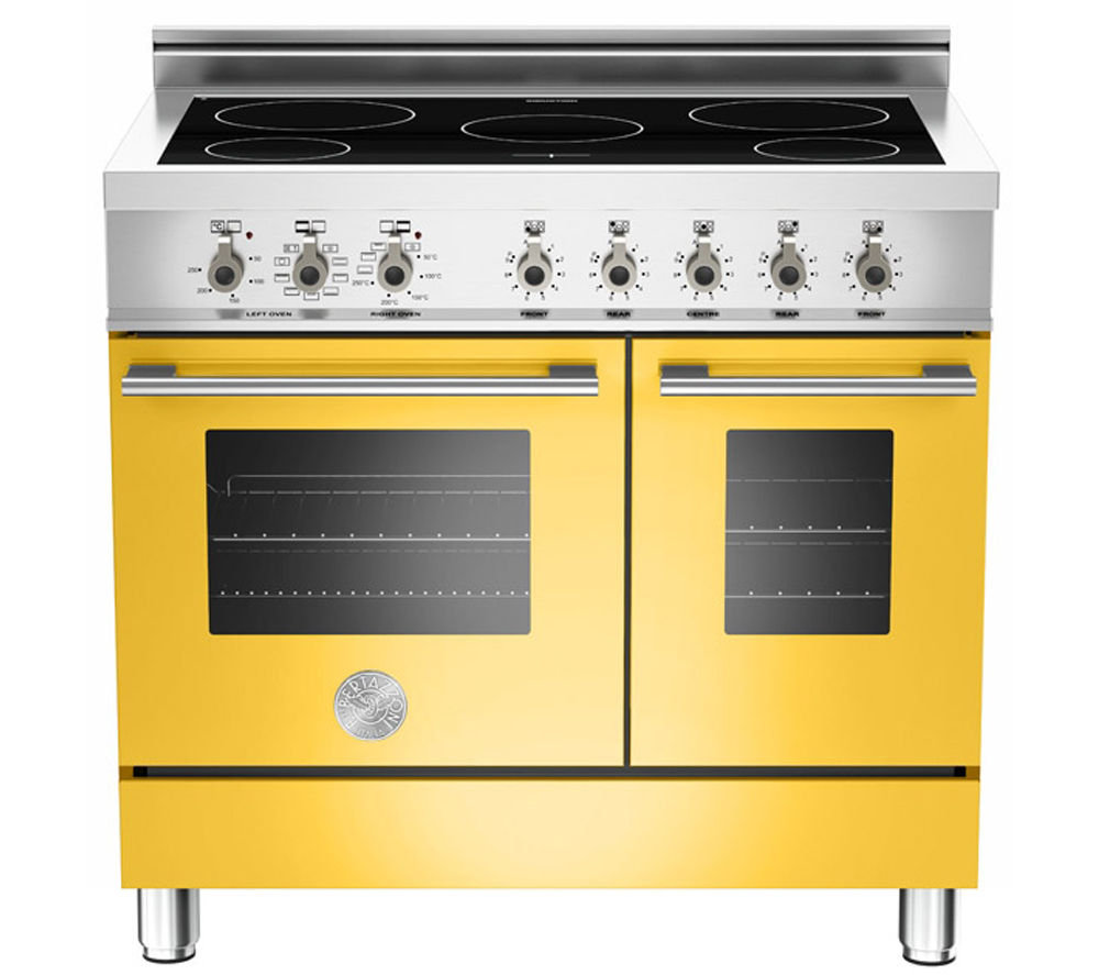 BERTAZZONI Professional 90 W90INDMFEGI Electric Induction Range Cooker - Yellow, Yellow