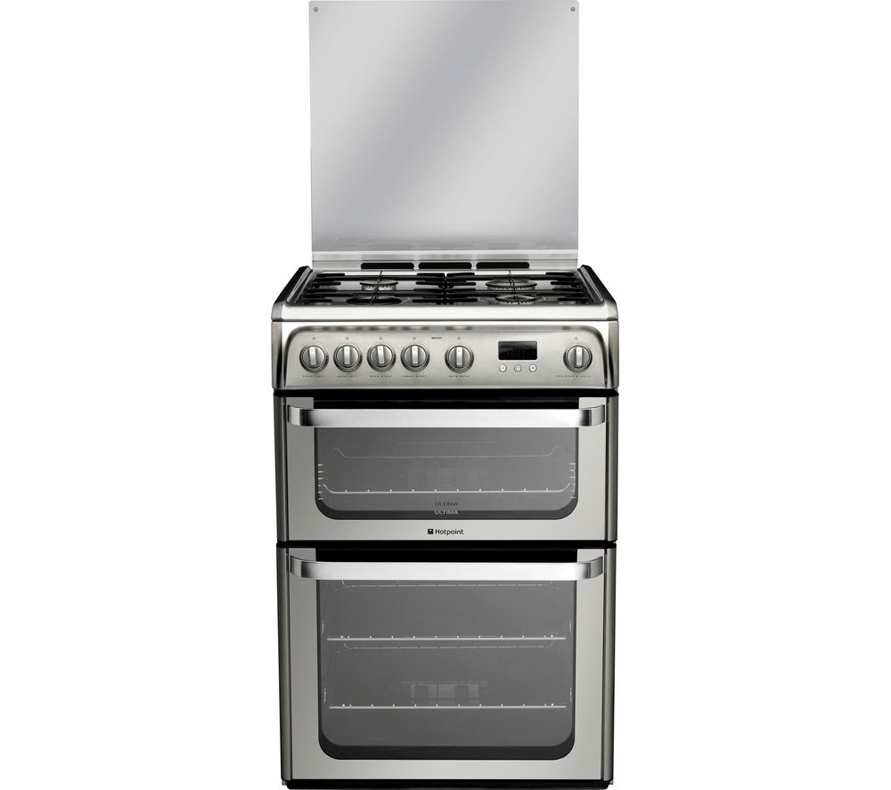 HOTPOINT Ultima HUG61X 60 cm Gas Cooker - Stainless Steel, Stainless Steel