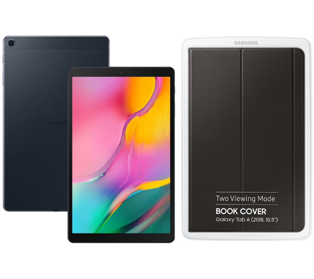 SAMSUNG Galaxy Tab A 10.1" 4G Tablet (2019) & 10.5" Smart Cover Bundle