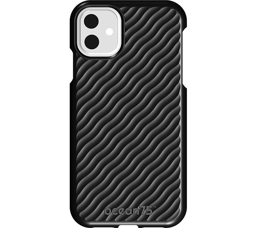 Ocean Wave iPhone 11 Case - Deep Black, Black