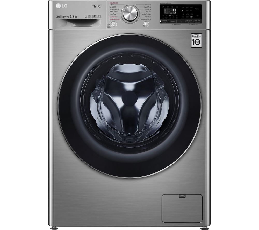 LG TurboWash with AI DD V7 FWV796STSE WiFi-enabled 9 kg Washer Dryer - Graphite, Graphite