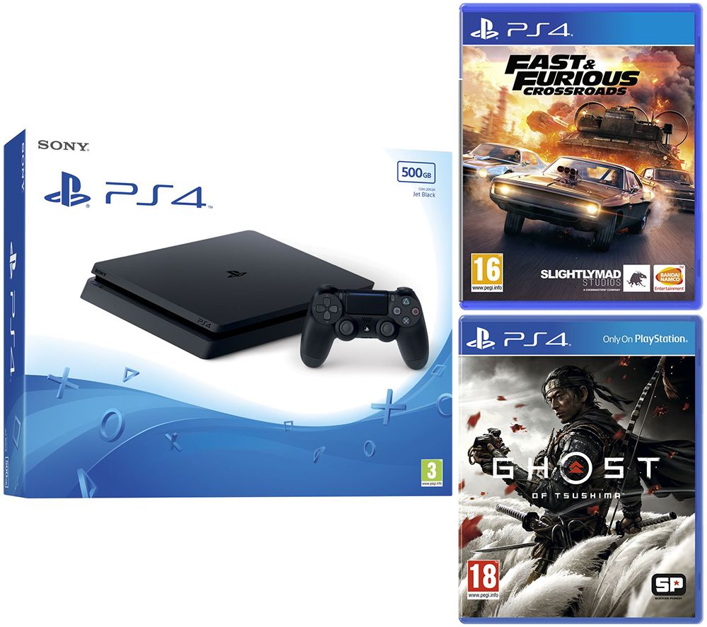 SONY PlayStation 4, Fast and Furious: Crossroads & Ghost of Tsushima Bundle - 500 GB