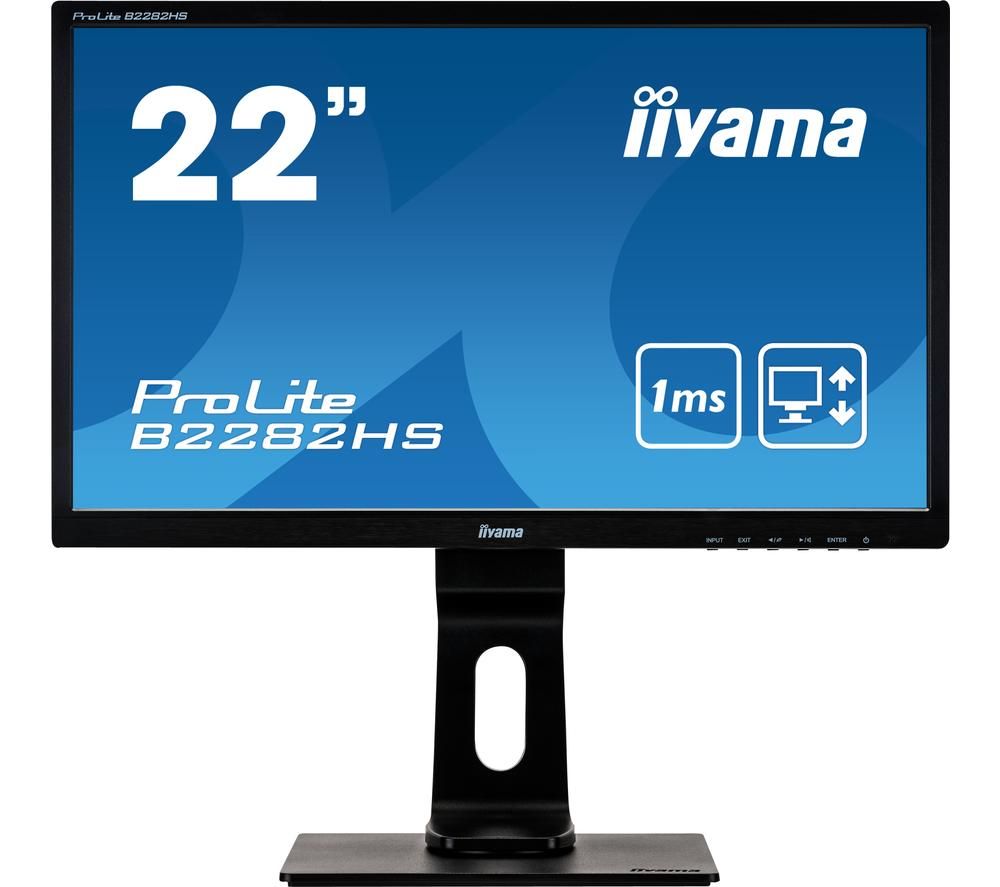 IIYAMA ProLite B2282HS-B5 Full HD 22" TN LED Monitor - Black, Black