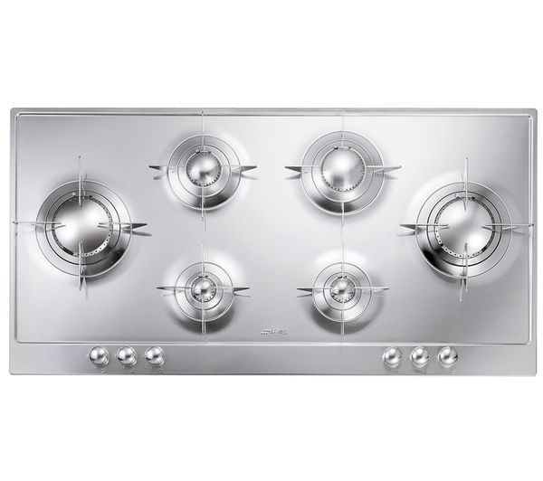 SMEG Piano Design P106ES Gas Hob - Stainless Steel, Stainless Steel